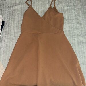 Elegant Tan Women's Dress